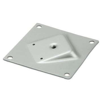 M8 Montageplatte 130x130 mm 10° silber 4 Löcher Ø8,5
