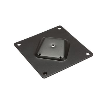 M8 Montageplatte 130x130 mm 10° schwarz 4 Löcher Ø8,5