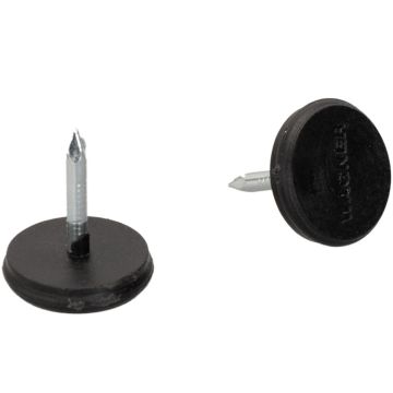 Quick Click Basis Ø17 – Nagelmontage – Schwarz