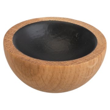 Möbelknopf 'Semi' Eiche / Schwarz
