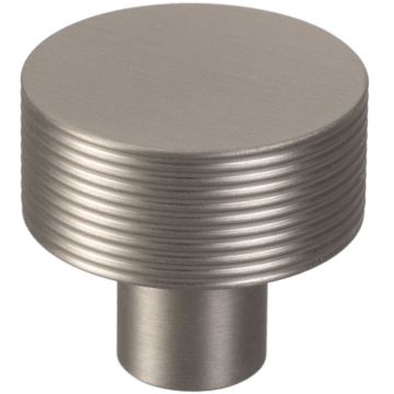 Möbelknopf 'Small Wire Slim' Edelstahlfinish Geriffelt