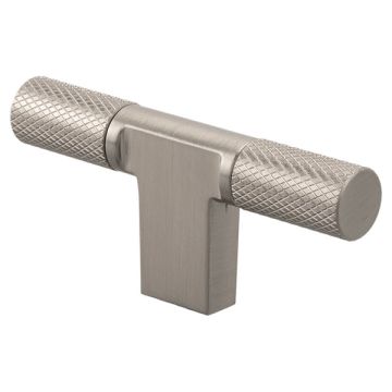 Möbelknopf 'T-Arc' Edelstahlfinish Gerändelt
