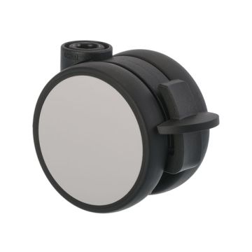 Möbelrolle 'Flat' Ø 65 Schwarz / Weiß mit Radfeststeller