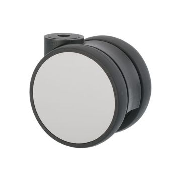 Möbelrolle 'Flat' Ø 75 Schwarz / Weiß ohne Radfeststeller