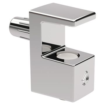 Glasbodenträger 'Grace' für 5-6 mm Glas,  Glänzend Verchromt,  Ø5 mm Zapfen