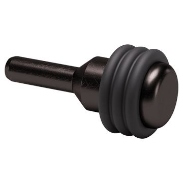 Glasbodenträger 'OR' mit Ø3 mm Zapfen Schwarz Nickel