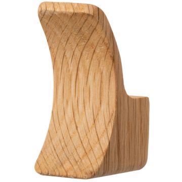 Haken 'Loop' Eiche Klar Lackiert 63 x 28 mm