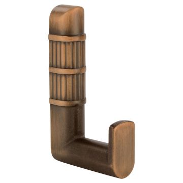 Haken 'Bamboo' Schwarz / Messing Gebürstet