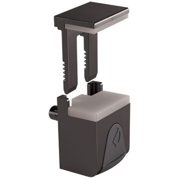 Glasbodenträger KUBIC Schwarz Vernickelt