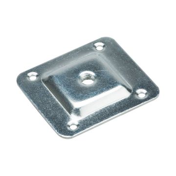 M8 Montageplatte 58x66 mm verzinkt 4 Löcher Ø4