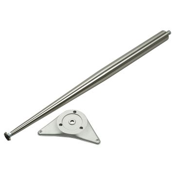 Tischbein Konisch Ø42/30 mm 690 mm Edelstahlfinish 4er-Pack