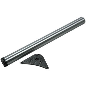 Tischbein Rund Ø60 mm 710 mm Gebürsteter Stahl, 4er-Pack