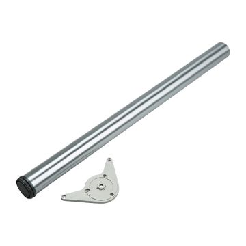 Tischbein Rund Ø60 mm 865 mm Gebürsteter Stahl