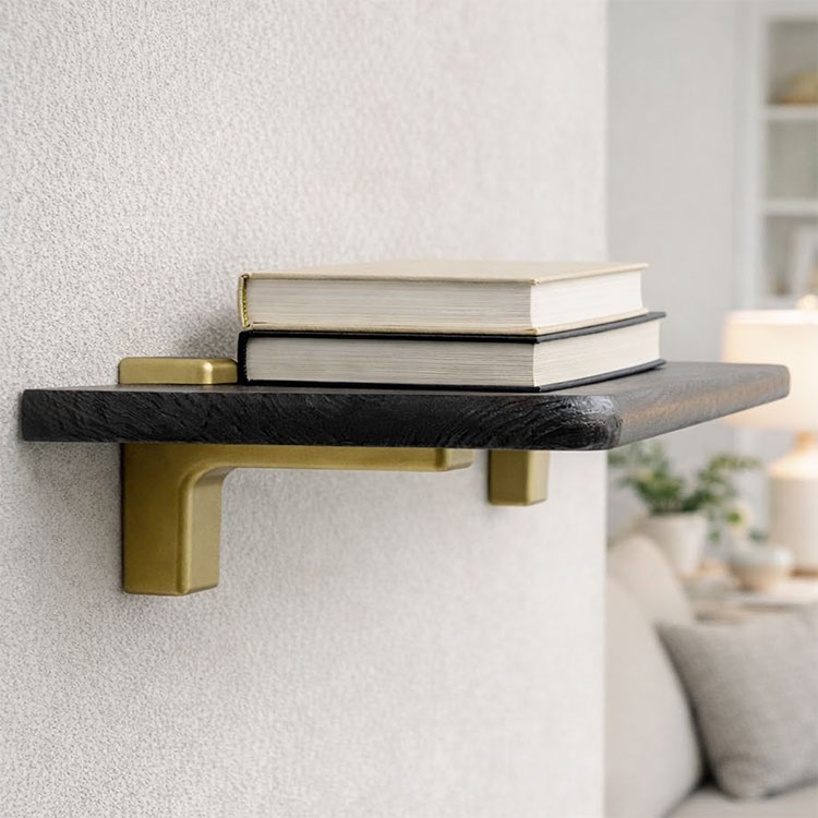 Bruno und Lino – elegante Regalträger für Glas- und Holzregale in modernem Design