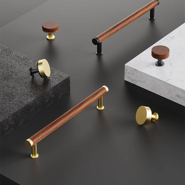 Qupon aus Walnuss und Metall – modernes Design